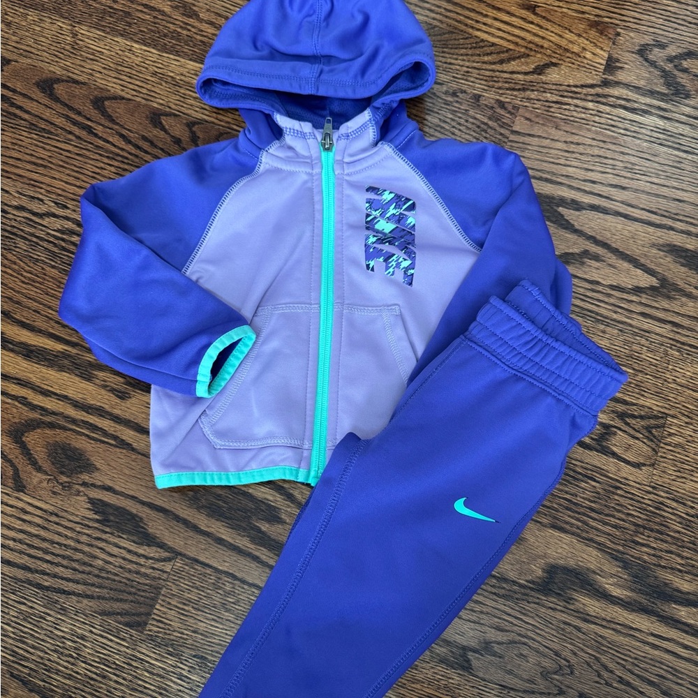 Nike Kids Purple and Blue Tracksuit